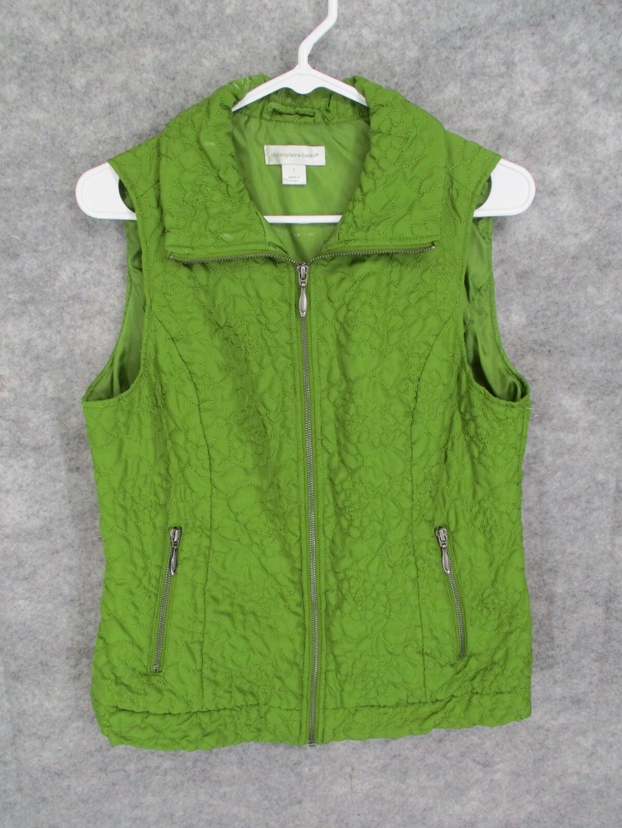 Christopher & Banks Womens Jacket Small Front Zip Quilted