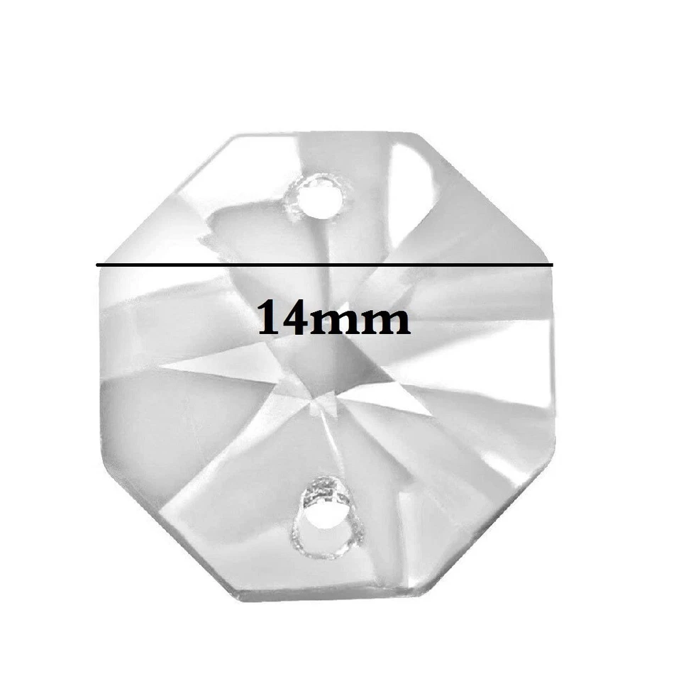 200Pcs Ghirlanda Diamante Trasparente Acrilico Cristallo Perlina Tendine Sposa - Immagine 2 di 4