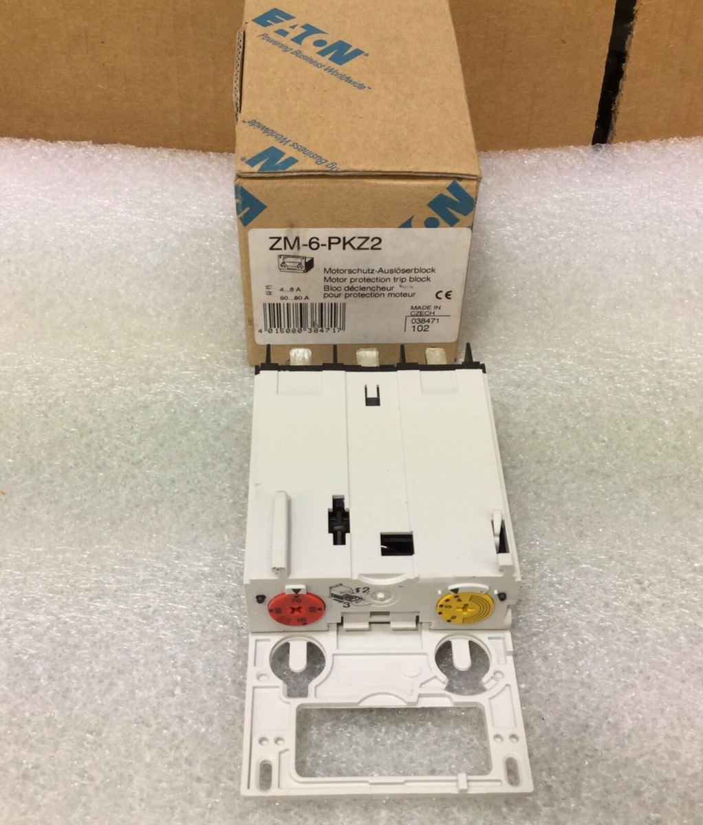 EATON ZM-6-PKZ2 MOTOR PROTECTION TRIP BLOCK NEW IN BOX | eBay