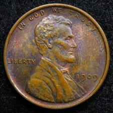 Uncirculated 1909 Lincoln Wheat Cent with nice toning