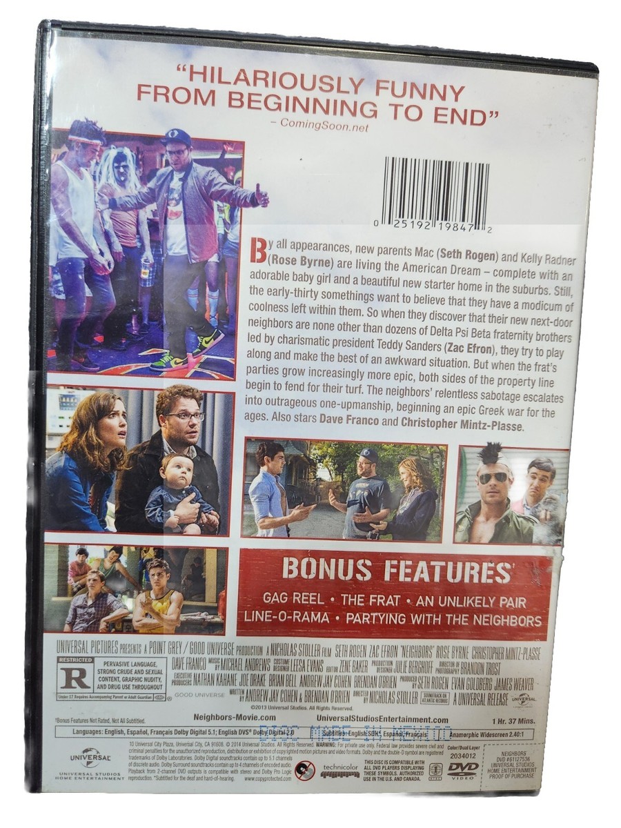 Neighbors (DVD, 2014) Seth Rogen, Zac Efron 25192198472| eBay
