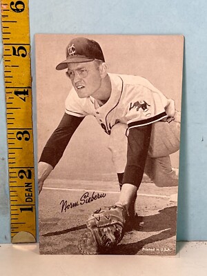 1947-66 Exhibit Card Stat Back: Norm Siebern Kansas City A's