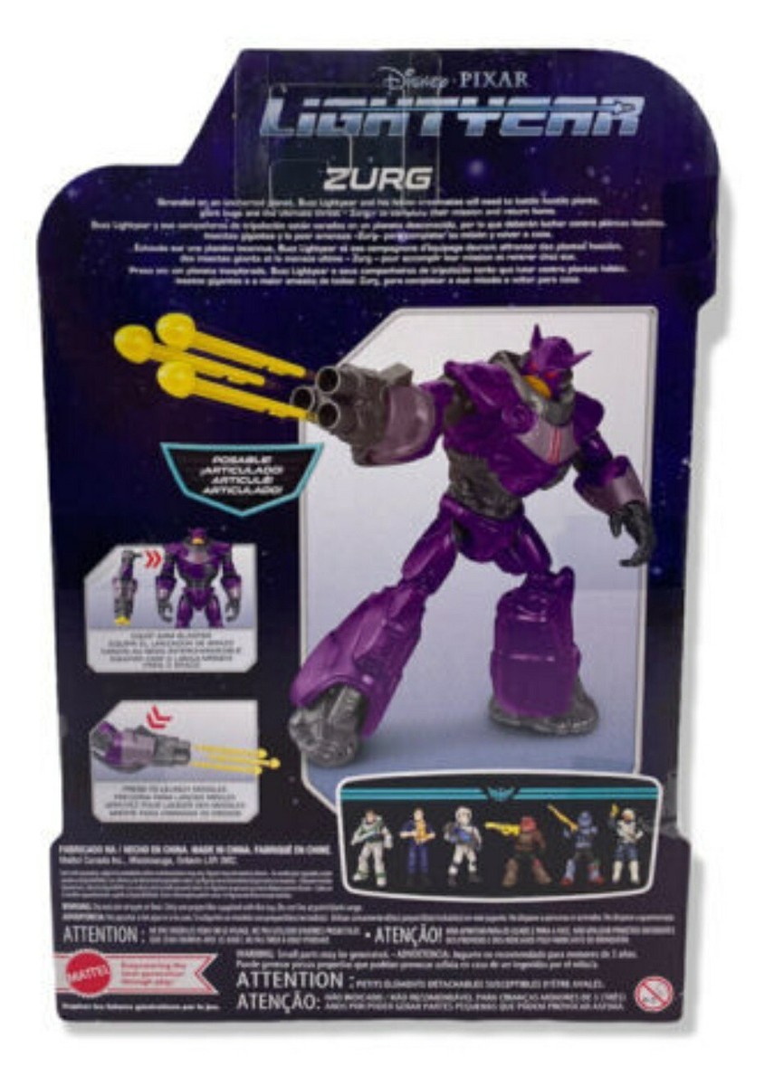 DISNEY PIXAR LIGHTYEAR ZURG PURPLE 10