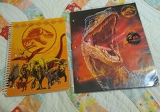 Jurassic World Dinosaurs 3-Hole Folders 11.7 in X 9.5 in  Spiral Notebook New 