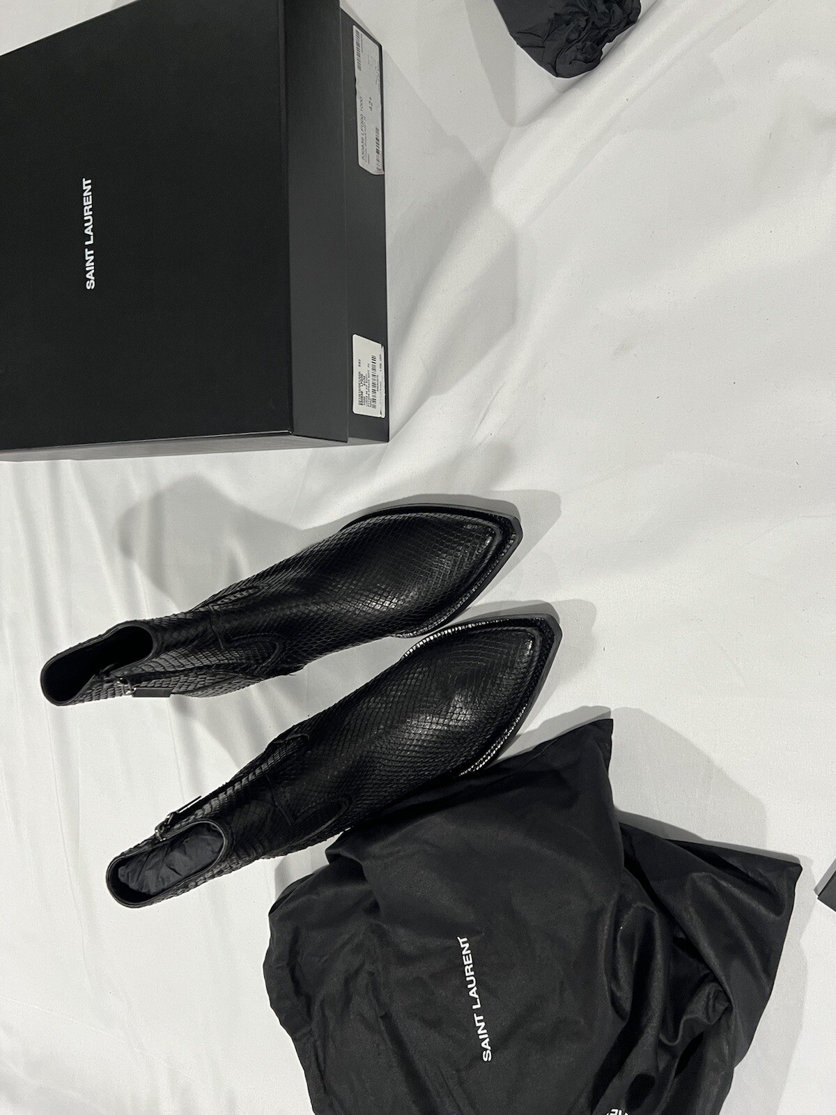 Stivali Saint Laurent uomo Lukas 40 Phyton. 42 5 9 5 $1990