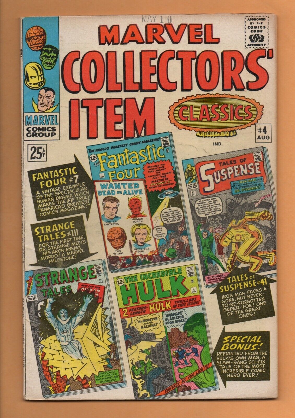 Marvel Collectors Item Classics #4 Marvel Comics 1966 Kirby Ditko 6.5 FN+