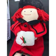 Vintage Madeline Christmas rag Doll, Eden, storybook theme doll, plush