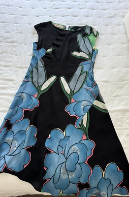 Beautiful Marni Dress Size 42 Black Flowers 