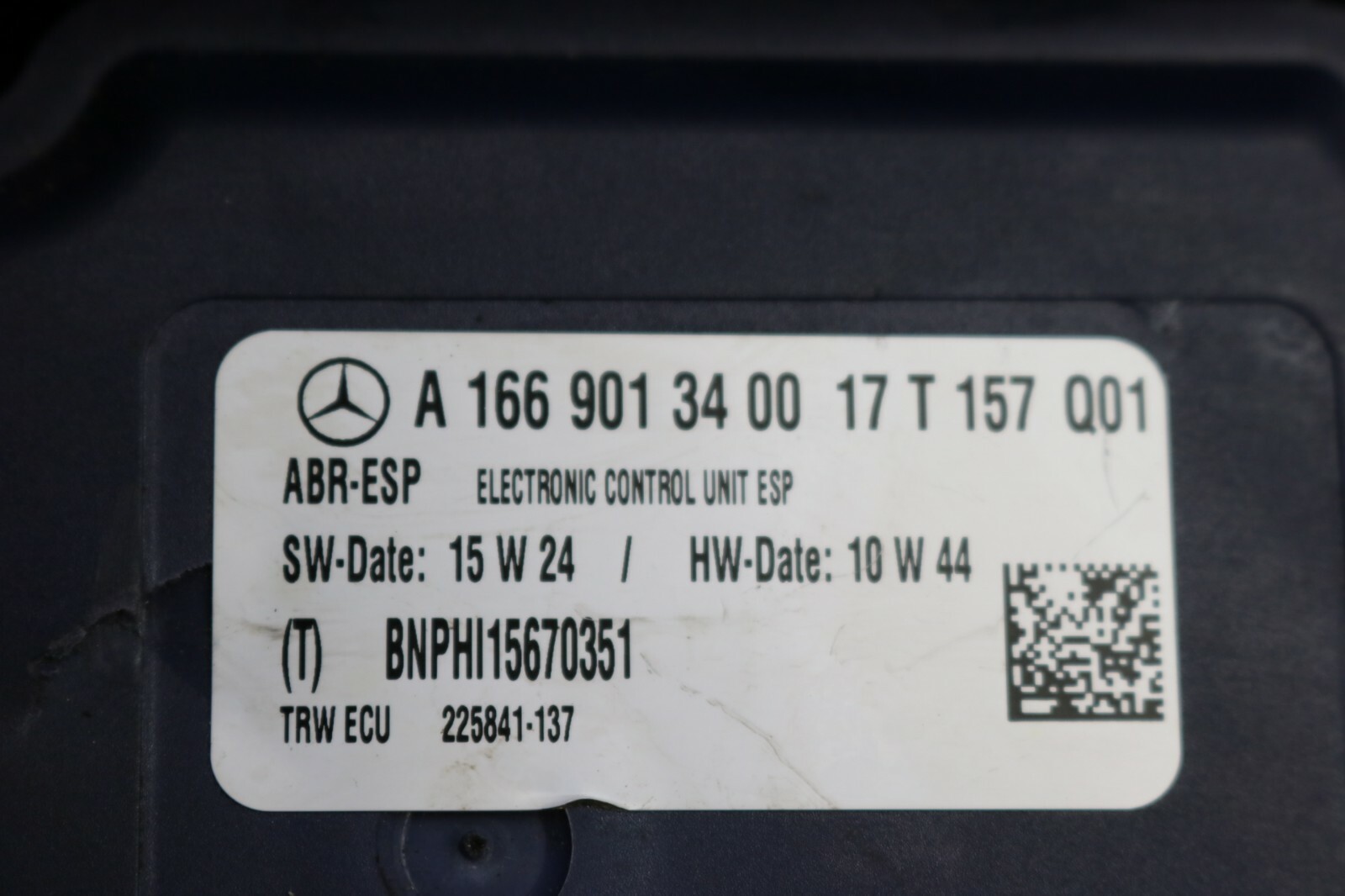 ABS ABR ESP Mercedes Benz ML W166 A1669013400 | eBay