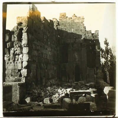 LIBAN Baalbek Archäologie Foto Stereo Glasplatte VR2L8n12