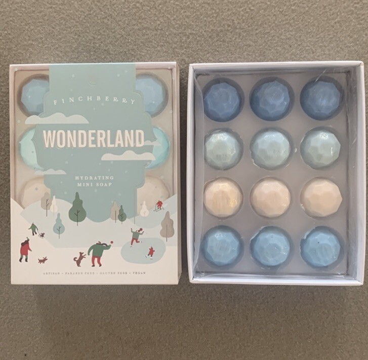 Finchberry Wonderland Hydrating 12 Mini Soaps; Paraben & Gluten Free; Vegan