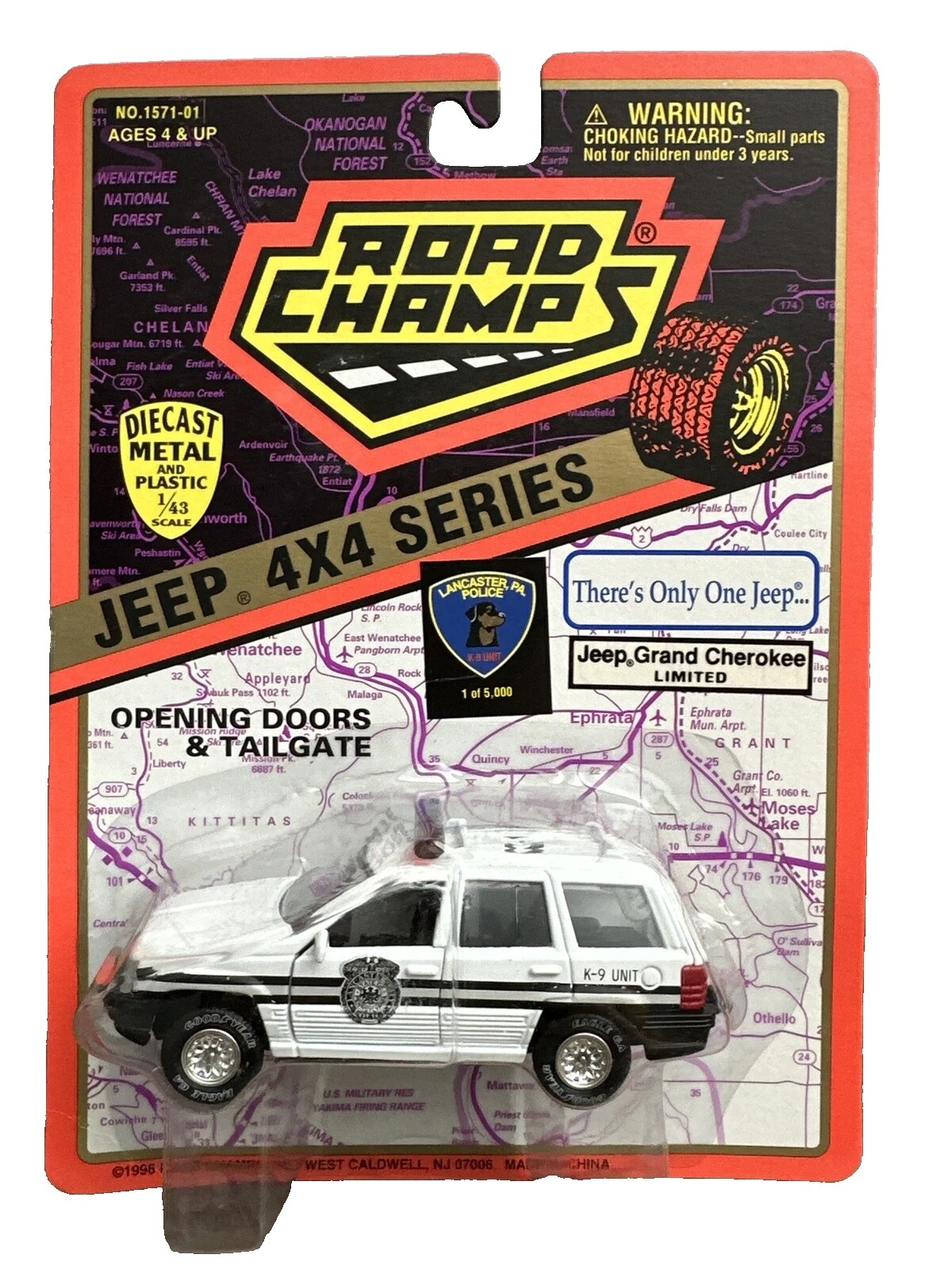 Fabricación de contemporáneo Road Champs Jeep autos, camiones y camionetas diecast