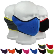 Half Face Mask Mouth Mask Fleece Windproof Ski Ear Protection Face Cover Cycling