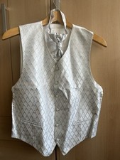 Wilvorst Weste Gr. 50 mit Einstecktuch und Plastron (Krawatte) Hochzeit