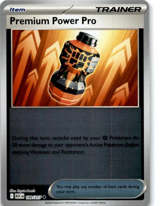 Premium Power Pro 199/217 Uncommon Ascended Heroes Pokemon Reverse Holo NM