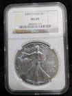 2002 American Eagle Silver Dollar  NGC MS 69🩶