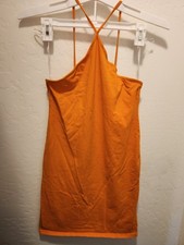 Womens H M Divided Orange Tank Top Sz M Spaghetti Strap