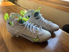 4 Men5.5 Women - Nike Alpha Huarache 9 Elite Lax Se Lacrosse White Volt Cleats