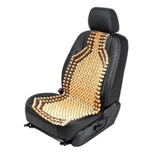 Beaded Seat Cover for Cars Cooling, Massage Cushion, Natural Wooden 1 PACK