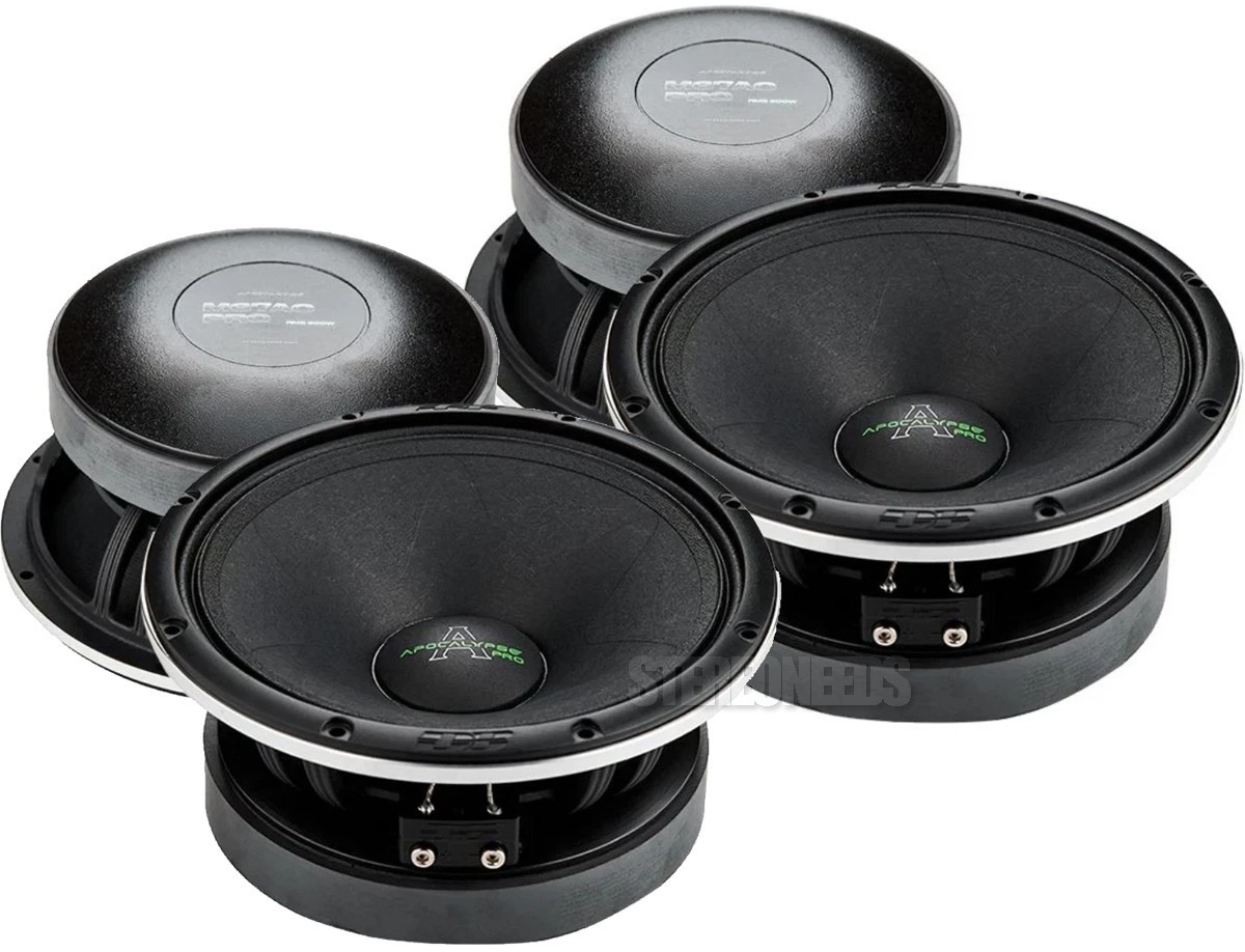 2-Pair Deaf Bonce Apocalypse AP-M67AC PRO 6.5" 600W 4-Ohm Mid-Range Car Speakers