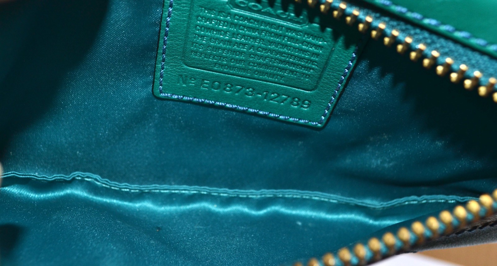 Coach patchwork zippered clutch - image 4