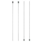 4Pcs 2.5mm Stainless Steel Single Pointed Knitting Needles, 13.8" Length