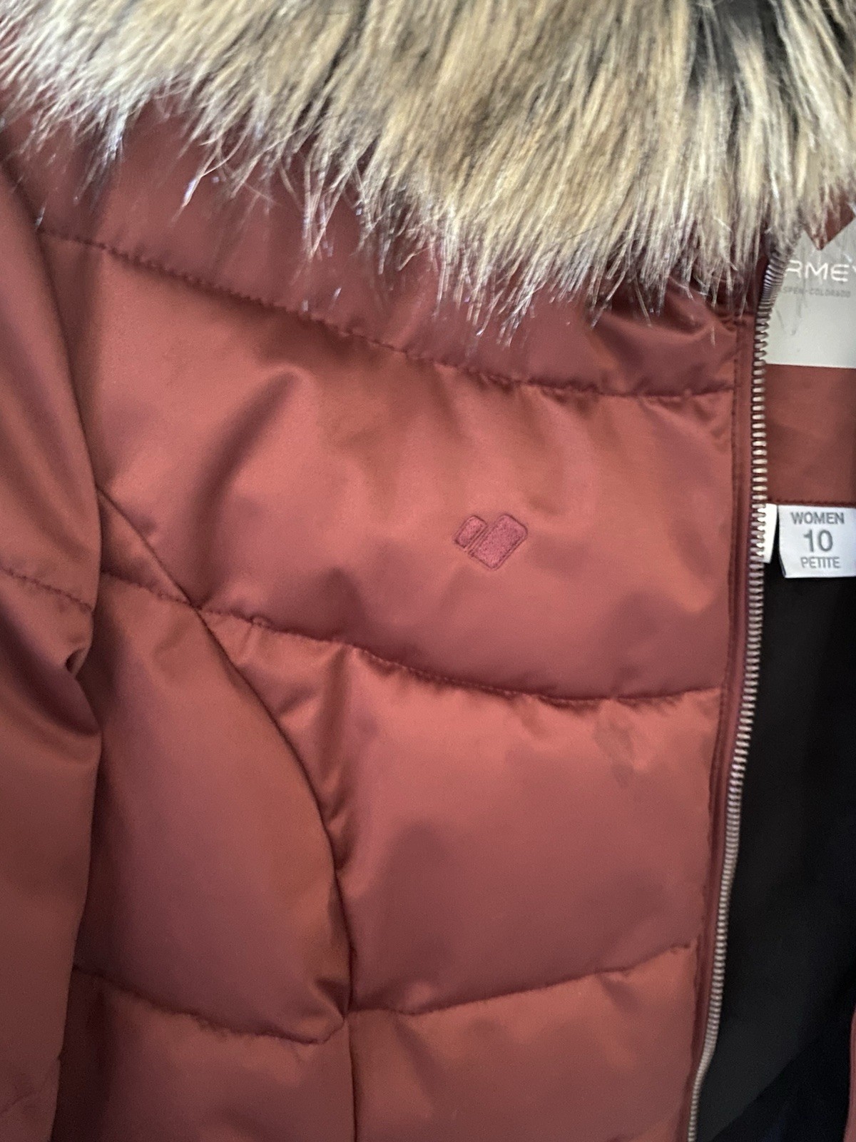 $349 Obermeyer Bombshell Ski Jacket Copper Wine F… - image 10