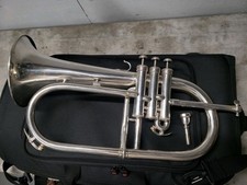 Very Rare F.E. Olds Fullerton Silverplated Flugelhorn, Plays Great 