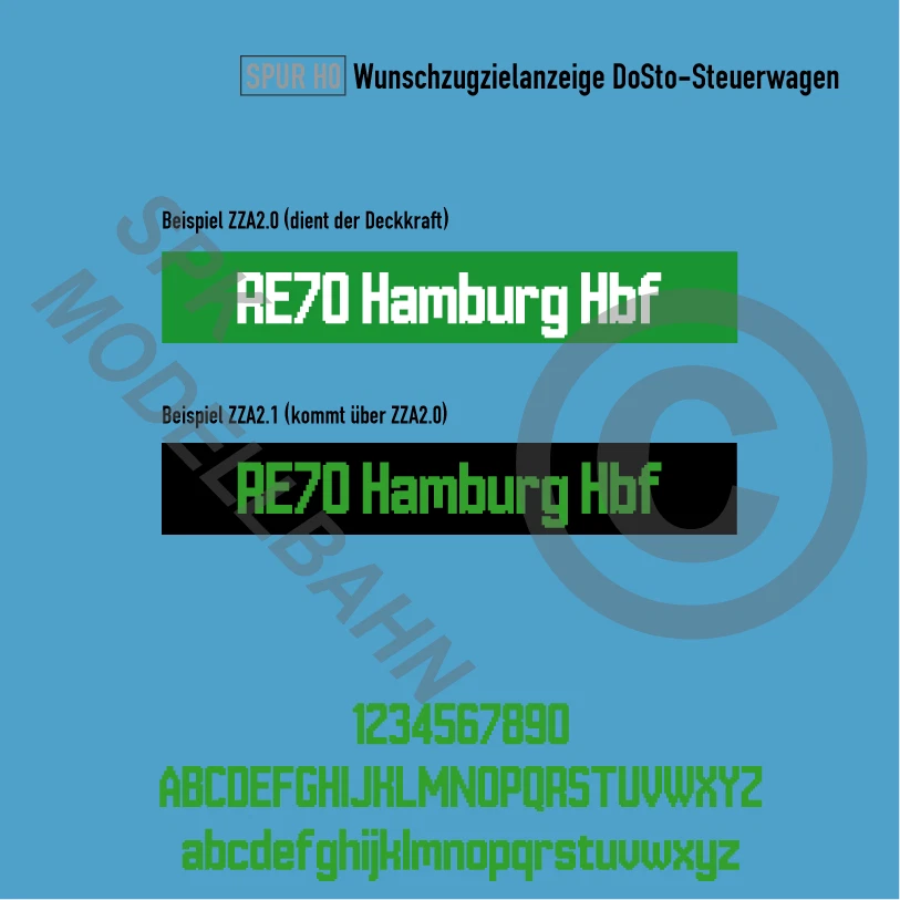 SPK MODELLBAHN Wunsch-Zugzielanzeige für Doppelstockwagen (Steuerwagen) H0-Decals Epoche 5/6