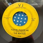 Beatles Please Please Me 7" 45 RPM Vinyl Record Yellow Vee Jay 581 G