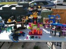 LARGE Imaginext Batman Batcave Bundle Figures and Bike - car - figures