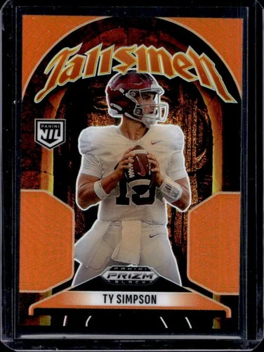 2025 Panini Prizm Black Football Orange Ty Simpson #25