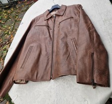 Klassische Lederjacke in zeitlosen braun - TCM - Gr. 52/54 - Schweinleder