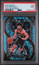 2024 PANINI SELECT LIGHT BLUE DISCO #194 AJAY MITCHELL ROOKIE RC 19/99 PSA 9