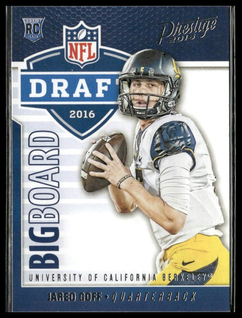 2016 Panini Prestige #1 Jared Goff Draft Big Board