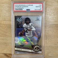 2023 Bowman U Chrome - Chrome Prospect Autographs Shedeur Sanders #16 (AU, RC)