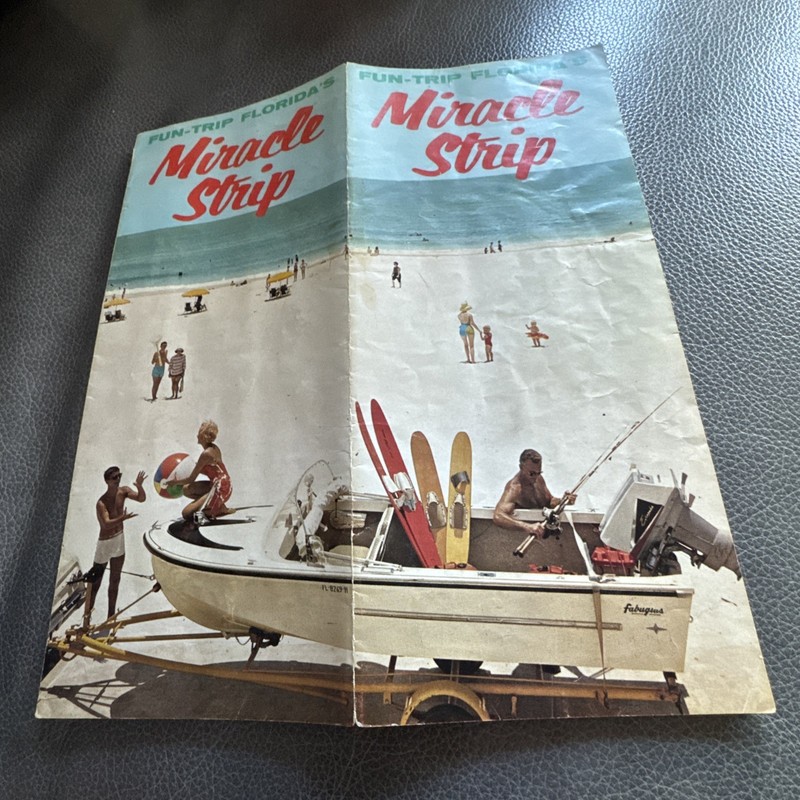 1964 Florida Miracle Strip Brochure US98 Pensacola Ft Walton Beach Panama City 