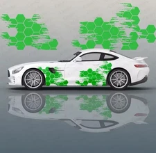 Car Honeycomb Vinyl Decals Car Sticker Kit Auto Body Decor SET OF 2: Car Decals