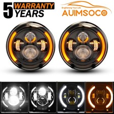 For Jeep Wrangler Jk 2007-2018 Combo 7 Halo Led Headlights 9008h13-h4 Headlamp