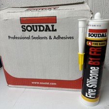 Soudal Fire Resistant Neutral Cure B1 FR Silicone Sealant 4 Hour White 300ml