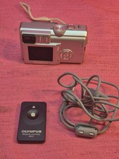 Olympus Camedia C-60 Zoom Digital Camera 6.1MP Silver TESTED w Remote Cable