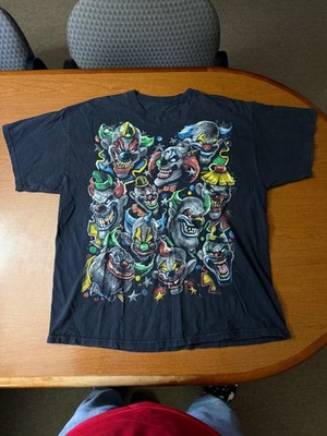 GANG OF CLOWNS T-Shirt Crazy Joker Tee Evil Killer Clown Posse InSaNe XL (58)