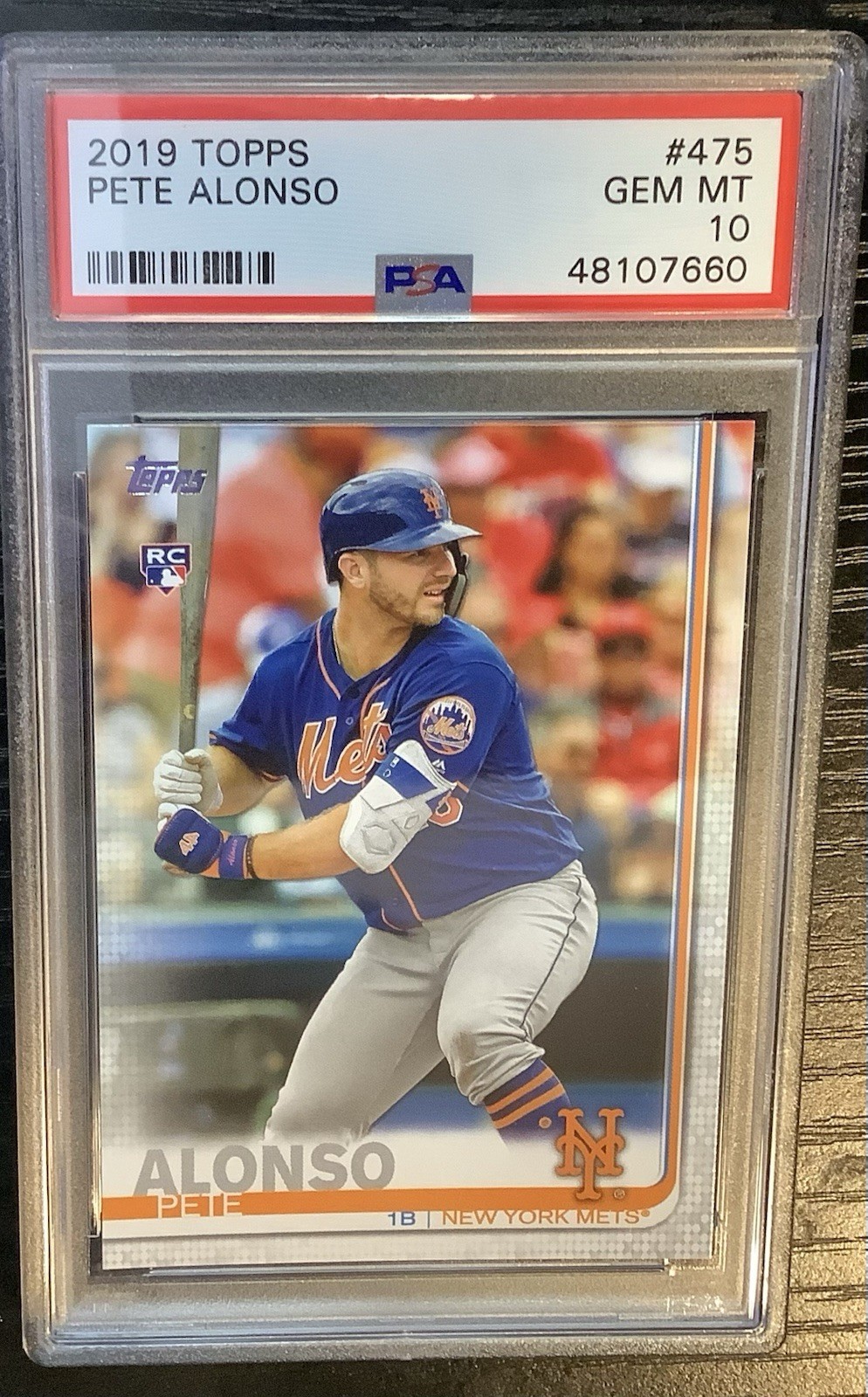 2019 TOPPS CHROME PETE ALONSO #204 (RC) PSA 10 GEM MINT ROOKIE CARD view 2