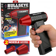 Bullseye Blaster Rechargeable Electric Air Duster, Cordless Leaf Blower
