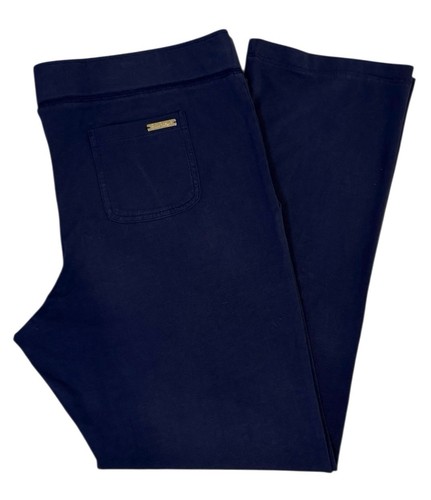 Lilly Pulitzer Women's XL Navy Blue Pull On Yoga Cotton Stretch Mid Rise Pants - Picture 7 of 10