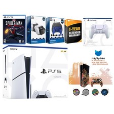 Sony Playstation 5 Disc with Spider-Man Miles Morales, Extra Controller Bundle