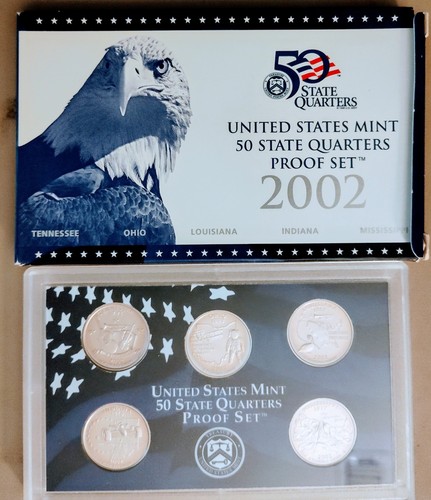 2000(3),2002(2) United States Mint 50 State Quarters Proof Set - Picture 2 of 2