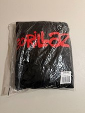 Gorillaz Brushed Font Logo Pullover Hoodie - Black - Size Large - Sealed