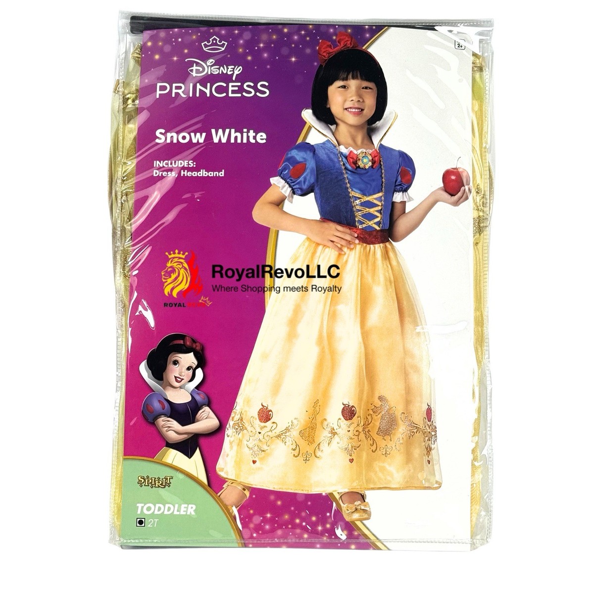01847805 Spirt Halloween Disney Princess Toddler Snow White Costume Sizes  Vary