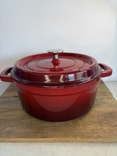 Bare Non-enameled Cast Iron Dutch Oven Red He...
